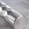 stainless steel water bottle with a rhombus design,1000Ml Single-Wall Stainless Steel Water Bottle Gym Sport Bottles Portable Beer Drink Bottle-1000ml.