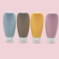 4Pcs/Set Travel Botttle Set 60ml Refillable Bottle Soft Silicone Lotion Shampoo Container Squeeze Tube Empty Bottle Wholesale. 