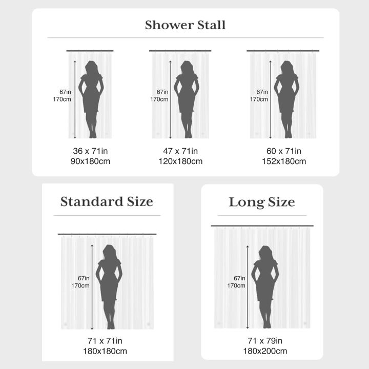 1pc%20Checked%20Waterproof%20Shower%20Curtain%20with%20Metal%20Grommets%20&%20Plastic%20Hooks,%20Semi-ransparent%20Plastic%20Bath%20Curtain%20for%20Bathroom%20-%20Image%202