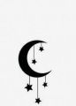 moon and star stencil, reusable and easily washable plastic stencils.. 