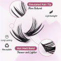 Lash Clusters 120pcs Cluster Lashes 8-16mm Wispy Individual Lashes Extensions Natural Look Lashes D Curl Fluffy Cluster Lashes D. 