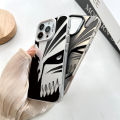 Phone Case Anime Bleach Ichigo For IPhone 13 12 11 15 14 Pro Max Plus Lens Creative Border Silver Plated Inside Hard TPU Cover. 