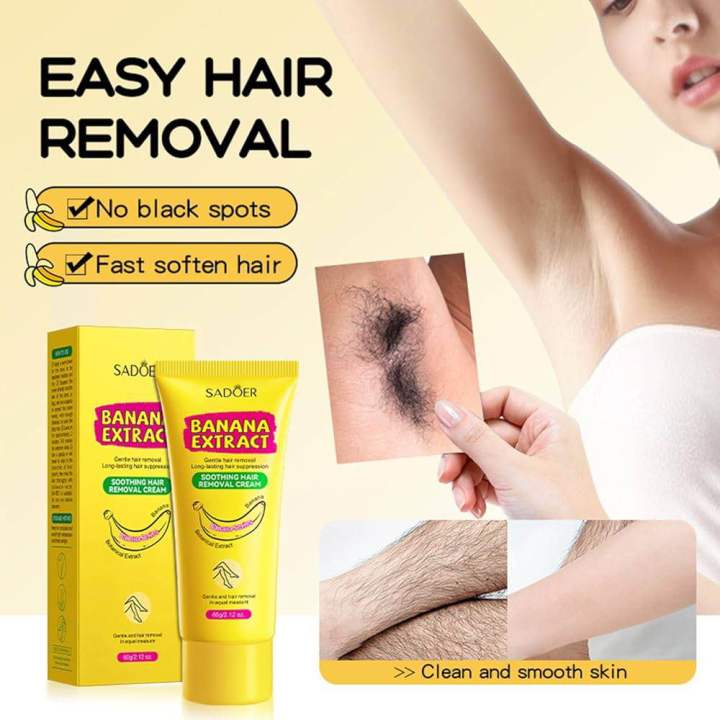 SADOER%20Banana%20Hair%20Removal%20Cream%20Non%20Irritating%20Quick%20Whole%20Body%20Axillary%20Armpit%20Arm%20Leg%20Privates%20Hair%20Remover%20Remove%20cream-60gm%20-%20Image%202