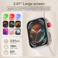 LIGE Three Straps Smartwatch Women 2.01-inch Large Screen Smart Watch Bluetooth Call Heart Rate Health Monitor Men Sport Tracker. 