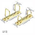 A4/A7 Ring Binder Clips Metal Loose-Leaf Binding Clips 2-Hole Spiral File Folder DIY Album Diary Clips Ring Notebook Stationery. 