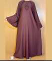 PREMIUM QUALITY ABAYA KOREAN NIDA STUFF MUSLIM WEAR(54 length ). 
