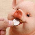 Desktop Resin Piggy Bank Children Cute Pig Piggy Bank Coin Saving Box Jar Coins Organizer Storage Box Creative Deposit Tank.
