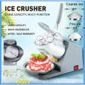 Supreme Buy Heavy Duty Electric Ice Crusher,300Watts and 32000RPM powerfull motor .Ice Shaver Machine For Home & Commercial, Snow Cone Maker Stainless Steel Body /With Extra 3 Sharp Blades (SILVER). 