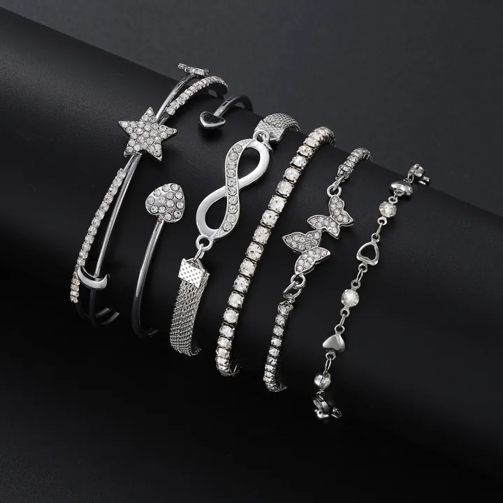 Elegant%20Sparkling%20Rhinestone%20Bracelets%20Set%20for%20Women%20Butterfly%20Heart%20Infinity%20Star%20Designs%20Open%20Bracelet%20Daily%20Wear%20Jewelry%20%20-%20Image%202