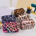 Leopard Fur Makeup Bags for Women Soft Travel Cosmetic Bag Organizer Case Lady Girls Make Up Case Necessaries Handbags Case. 