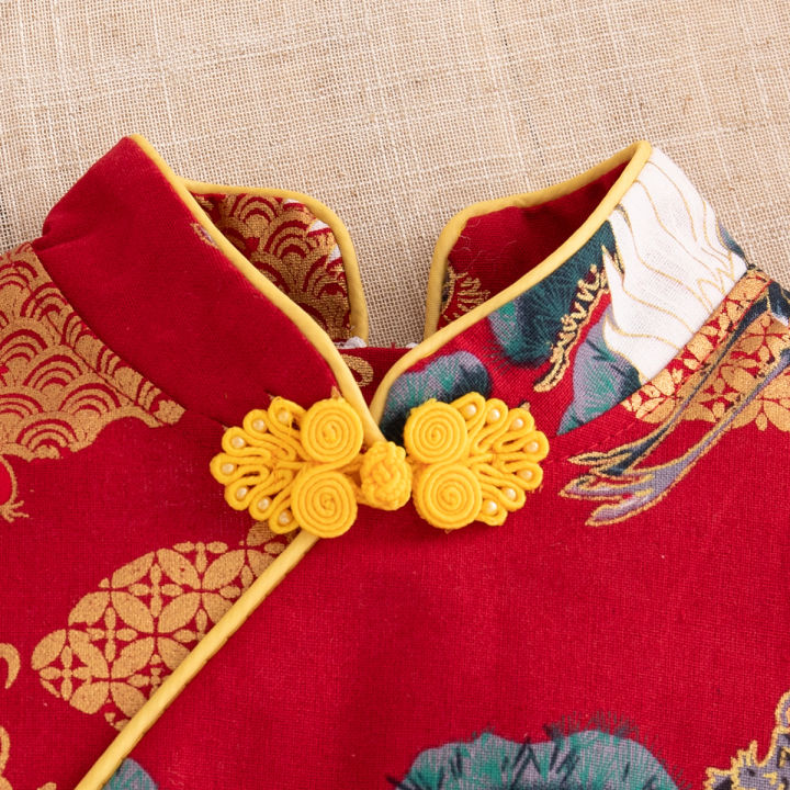 Baby%20Cheongsam%20Summer%20Chinese%20Style%20Print%20Fly%20Sleeve%20Cotton%20Red%20Qipao%20Toddler%20Girl%20Dress%200-2%20Years%20-%20Image%206