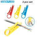 3-Pack Wire Stripper with Punch Down Function, Multi-Use Cable Tool for RJ45 RJ11 Network, Phone & CCTV Cables. 