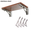 Motorhome Silver Finish Thickened Stainless Steel Mini Folding Table Car Accessories Campervan Folding Bracket Table Shelf.