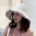 2025 Women's Hat Bucket hat Panamanian Women Four Seasons Fisherman Hat Big Brim Hat Double-Sided Fisherman Hat Sun Visor C.