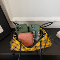 New Retro American Style Crossbody Bag Women's Handbag Fashionable Handheld Bag Casual Single Shoulder Bag Simple Style Handbag. 