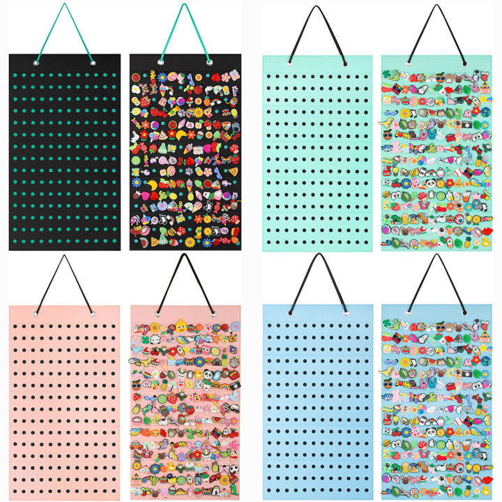 Shoe Charms Organizer With 180 Holes, Hanging Shoe Charm Holder, Shoe Decoration Clog Charms Display, Collection Holder