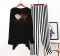 2 PCs Women's Stitched Cotton Jersey Printed Night Suit. 