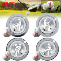 4Pcs Creative Funny Golf Ball Marker Stencil Stainless Steel Golf Ball Marker Custom Tool for DIY Accessories Golf Supplies.