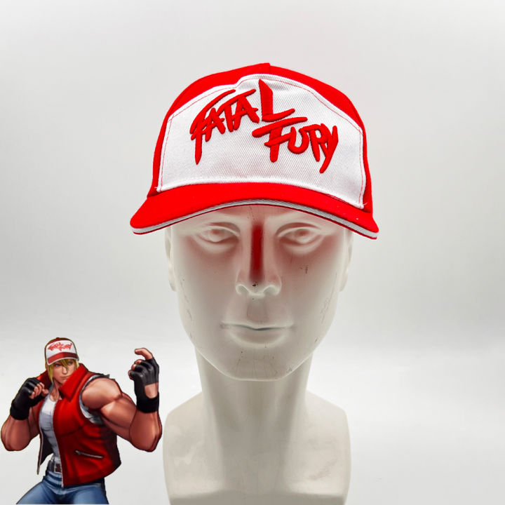 King of Fighters Fatal Fury Terry Bogard Cosplay Baseball Caps Cosplay Adjustable Red Embroidery Hat Unisex Accessories Props