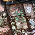Mr. Paper, 2pcs/pack, 3D Hot Stamping Long Strip Stickers, Chinese Antique Style Lotus Themed Sticker Decoration Scrapbook. 