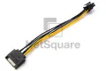 Sata power 15-pin female to 6-pin male GPU power supply cable power cable video card. 