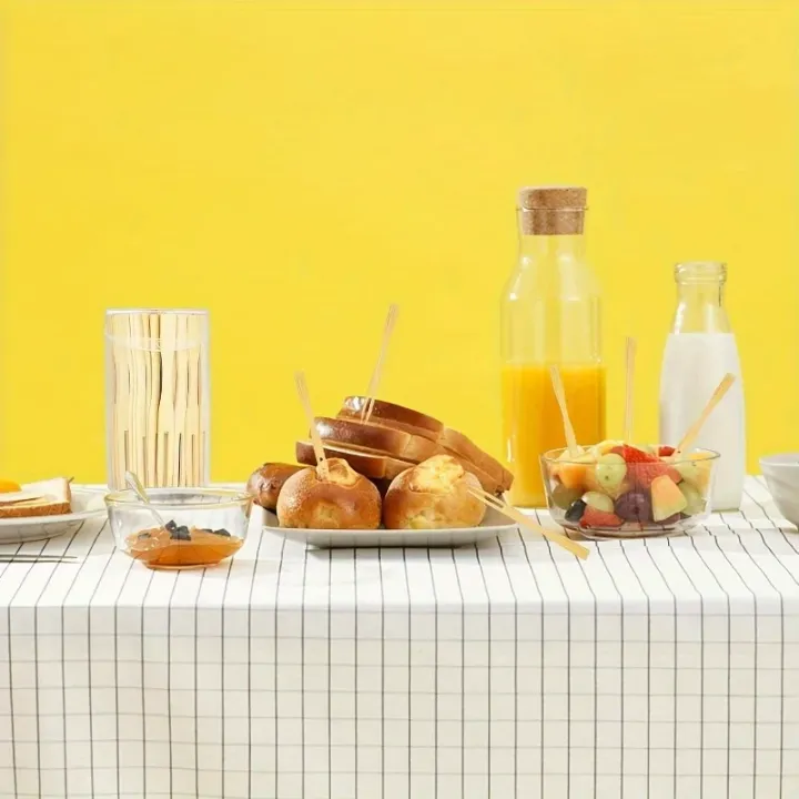 100pcs/500pcs%20Bamboo%20Fruit%20Fork%20Disposable%20-%209Cm/3.54In,%20Disposable%20Double%20Prong%20Fruit%20Cocktail%20Forks%20-%20Image%205