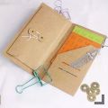 Kraft Paper File Folder for Refillable Travel Journals, Standard Portable Passport Size Kraft Refill Insert Cards Organizer. 