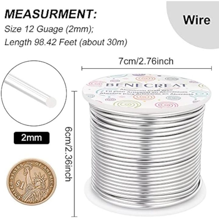 12%20Gauge%20100FT%20Silver%20Aluminum%20Wire%20Anodized%20Jewelry%20Craft%20Wire%20Beading%20Floral%20Making%20Bendable%20Metal%20Wire%20-%20Image%202