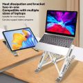Adjustable Laptop Cooling Stand with Fan, Foldable Portable 7-Level Height Adjustment, Aluminum Alloy Material,. 