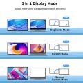 HGFRTEE 18.5inch Portable Monitor ADS-IPS 120Hz RGB100% Extended Display Laptop Second Screen With VESA Hole&Stand.