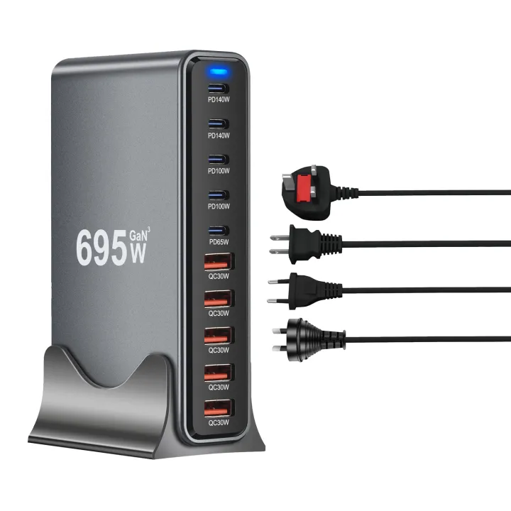 New%20695W%20GaN%20USB-C%20PD%20Charger%2010-Port%205C5A%20Fast%20Charge%20for%20Mobile%20&%20Tablets%20Portable%20Design%20Mobile%20phone%20chager%20-%20Image%202