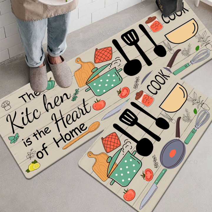 Printed Kitchen Home NonSlip Mat Suitable For Laundry Room LivingRoom