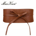 Boho Belt for Women Bowknot Faux Leather Wrap Around Obi Style Cinch Waistband Black Cummerbund Brown Women Belt.