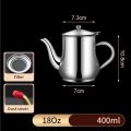 Stainless Steel Oil Pot Oil Storage Tank Multi-use Flask Household Oil Bottle with Leak Mesh Kitchen Thickened Sauce Vinegar Pot. 