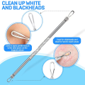 2piece Teenitor Pimple Extractor Acne Treatment Tool Surgical Grade Blackhead Comedone Removal Tool for Face Nose Blackhead Extr. 