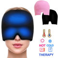 Gel Ice Headache Migraine Relief Hat Cold Compress Therapy Cap Ice Head Wrap Pack Eye Mask For Pressure Relieve Pain Ice Hat.