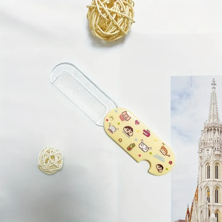 1pc%20%20Comb%20Set%20Cartoon%20Folding%20Mirror,%20Mini%20Portable%20Pocket%20Size,%20ABS%20Plastic%20Handle,%20Plastic%20Bristle,%20for%20Normal%20Hair%20-%20Image%202