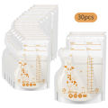 PE Giraffe Breast Milk Storage Bags, 250ML 30pcs/60 pcs per Pack, Pre-Stick Labels, BPA Free, Leakproof,.