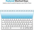 OMOTON Ultra-Slim Wireless Bluetooth Keyboard Compatible with All iPad, iPad 10.2 9th Generation/Mini 6 2021, Build-in Sliding Stand, White. 