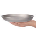 Tiartisan Pure Titanium Ultralight Portable Outdoor Camping Round Plate 220mm Extra Large Fruit Salad Dinner Dishes Tableware. 