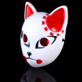Japanese Anime Demon Fox Mask Cosplay Sabito Makomo Tanjiro Thicken Plastic Animal Masks Halloween Party Costume Props Deluxe. 
