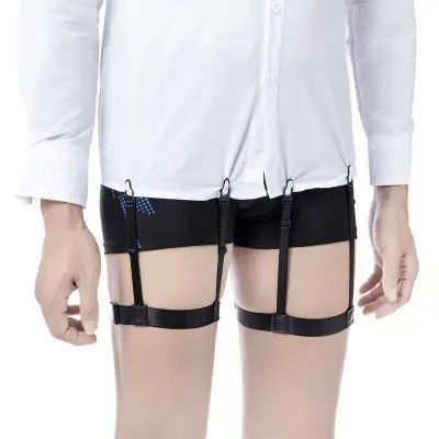 Men Shirt Stays Garter Belt Elastic Nylon Men's Adjustable Suspenders Holders Shirt Slim Fit Shirt Holders