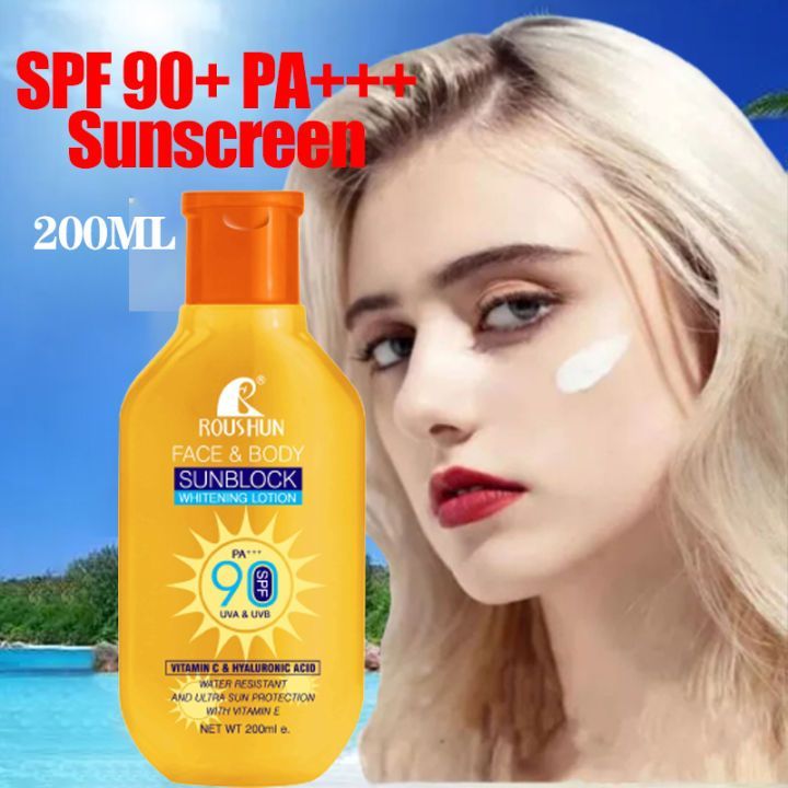 Roushun%20Face%20&%20Body%20Sunblock%20Whitening%20Lotion%2090spf%20200ml%20-%20Image%202