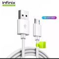 Infinix high speed USB Data Cable White imported high Quality Fast Charging Cable. 