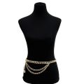 Tassel Gold Chain Belt For Women Dresses Designer Brand Luxury Punk Fringe Silver Waist Belts Female Metal Golden Dress Belt. 