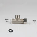 G1/2" T-Valve Toilet Diverter Valve T Adapter Three-way Water Pipe Splitter Diverter Valve Bath Bidet Sprayer Shower Fitting. 