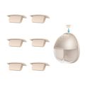 6pcs Replacement Spout Cap for eufy Wearable Breast Pump E20/E10/S1/S1 Pro, Dustproof, Keep Clean, Prevents Leaks from The Top.