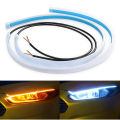 2 PCS DRL Car Flexible LED Daytime Running Lights Turn Signal Lamp Headlight Waterproof 30cm 45cm 60cm White Red Yellow Blue. 