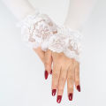 Women Long Elastic Arm Sleeve Fingerless Driving Gloves  Lace Arm Cover Sun Protection Wrist Sleeve Comfort Soft Mittens. 