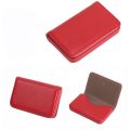 1pc PU Leather Business Card Holder With Magnetic Buckle Slim Pocket Name Card Holder Large Capacity Portable Credit Card Case. 